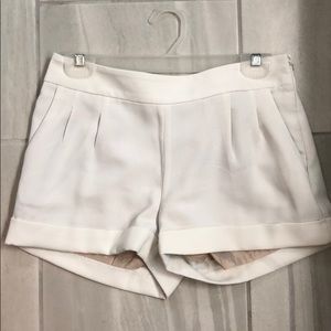 Express Pleated Front Side Zip Shorts